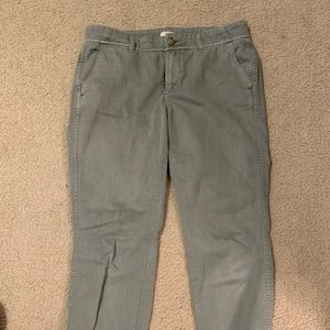 Khaki Green Jcrew cropped Chinos